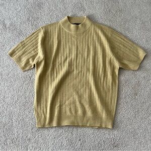 Women’s Vintage Shimmery Mock-Neck Top